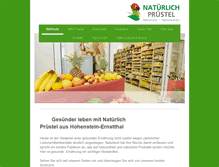 Tablet Screenshot of natuerlich-pruestel.de